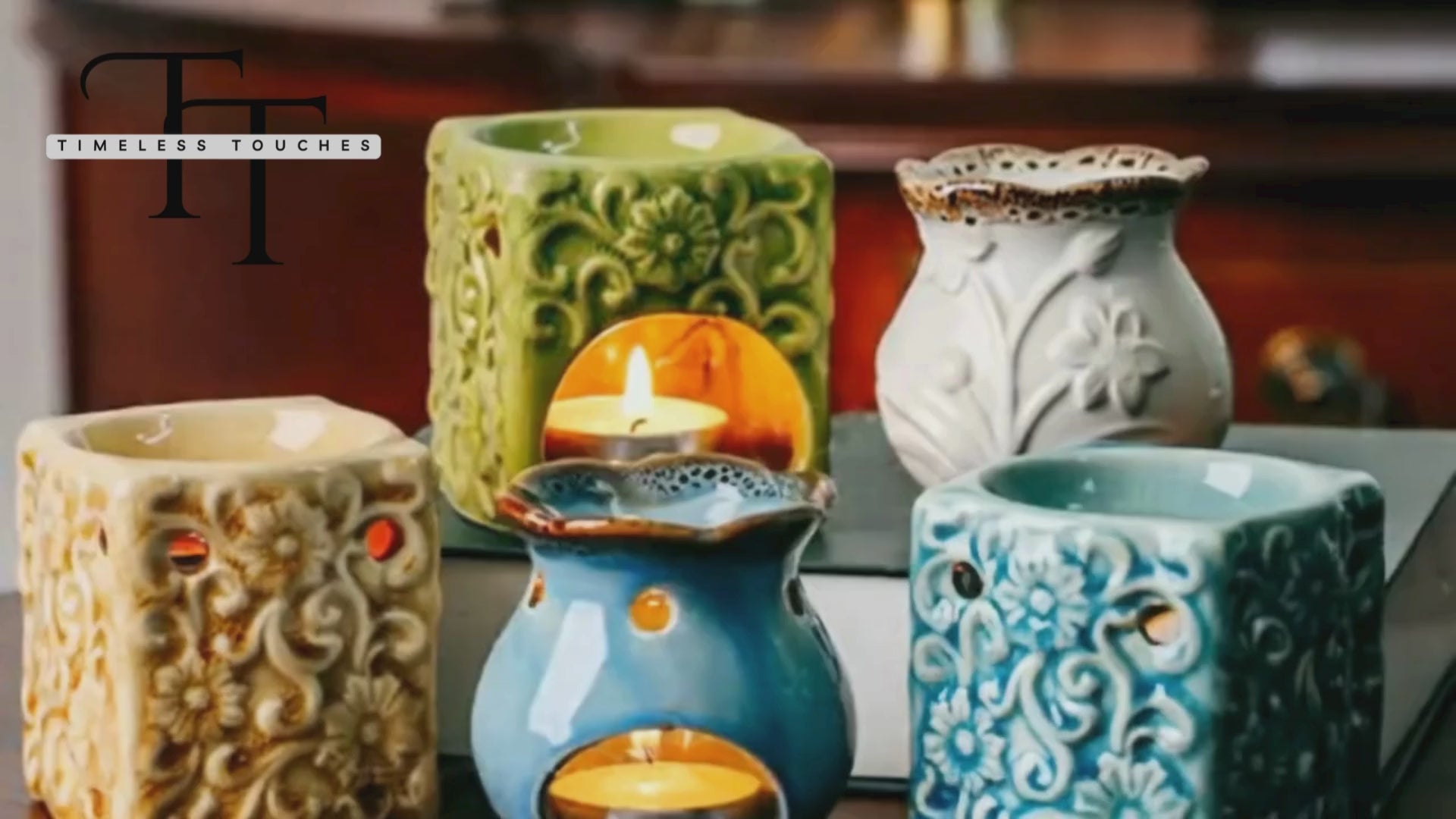 Load video: Vintage Ceramic Essence Burner.