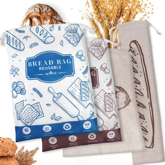 Eco-Friendly Reusable Bread Storage 4-Pack.